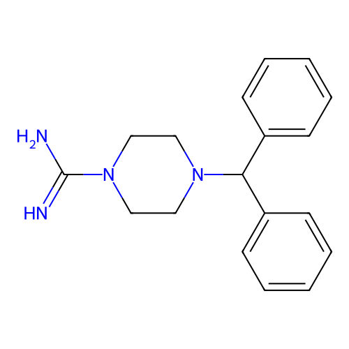 4-(Diphenylmethyl)piperazinecarboxamidine structure