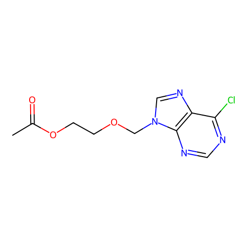 9-((2-Acetoxyethoxy)methyl)-6-chloropurine structure