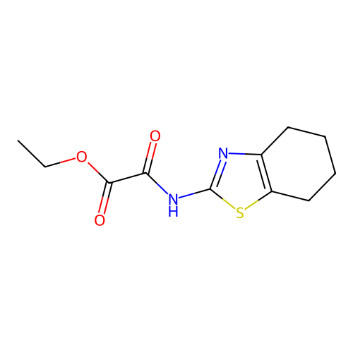 ethyl (N-(4,5,6,7-tetrahydrobenzothiazol-2-yl)carbamoyl)formate structure