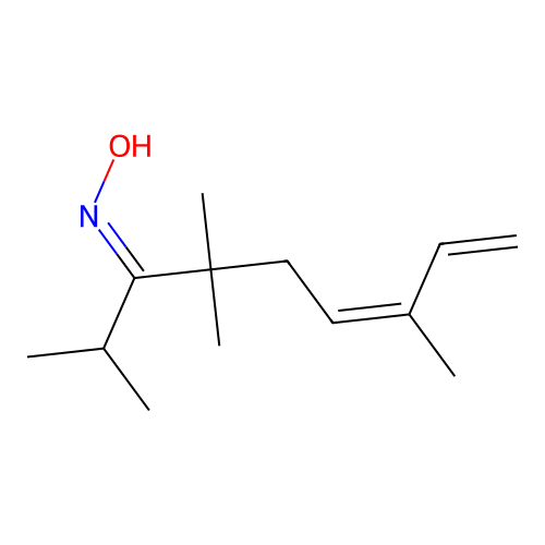 N-(2,4,4,7-Tetramethylnona-6,8-dien-3-ylidene)hydroxylamine structure
