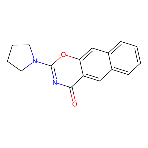 2-(1-Pyrrolidinyl)-4H-naphtho(2,3-e)(1,3)oxazin-4-one structure