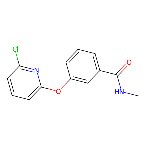 3-[(6-chloro-2-pyridinyl)oxy]-N-methylbenzenecarboxamide structure