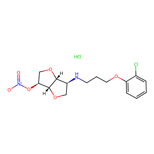 5-(3-(2-Chlorphenoxy)-propylamino)-5-desoxy-1,4:3,6-dianhydro-L-idit-2-nitrat HCl [German] structure
