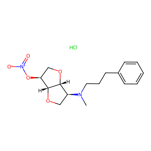 5-(N-Methyl-N-(3-phenylpropyl)-amino)-5-desoxy-1,4:3,6-dianhydro-L-idit-2-nitrat HCl [German] structure