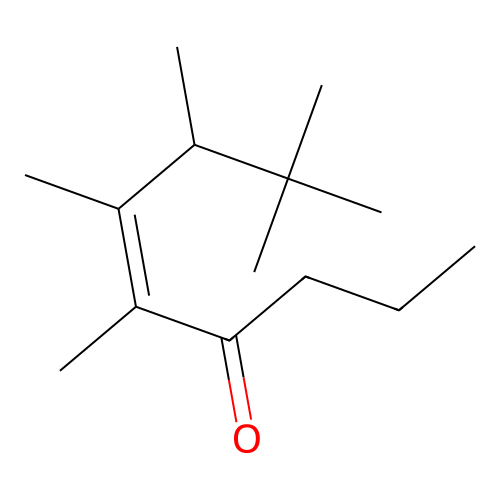 5,6,7,8,8-Pentamethyl-5-nonen-4-one structure