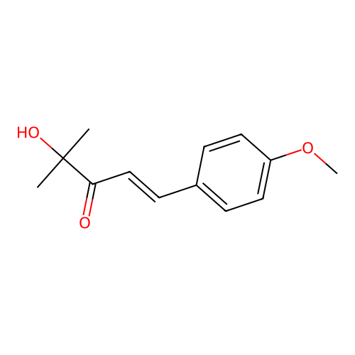 4-Hydroxy-1-(4-methoxyphenyl)-4-methylpent-1-en-3-one structure