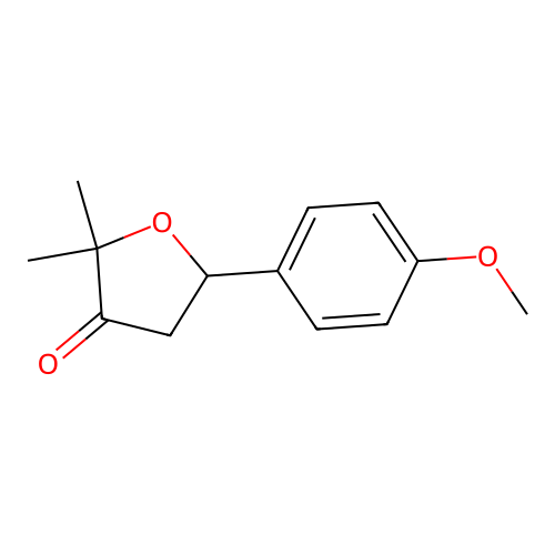 5-(4-methoxyphenyl)-2,2-dimethyldihydrofuran-3(2H)-one structure