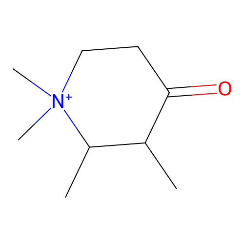 1,1,2,3-Tetramethylpiperidin-1-ium-4-one structure