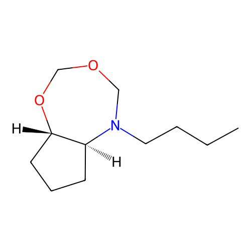(5aS,8aS)-5-butyl-4,5a,6,7,8,8a-hexahydrocyclopenta[f][1,3,5]dioxazepine structure