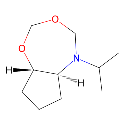 (5aS,8aS)-5-propan-2-yl-4,5a,6,7,8,8a-hexahydrocyclopenta[f][1,3,5]dioxazepine structure