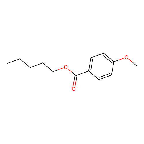 Benzoic acid, 4-methoxy-, pentyl ester structure