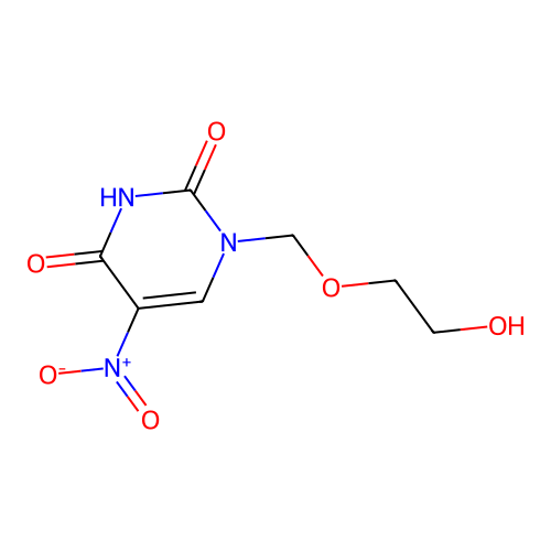 1-((2-Hydroxyethoxy)methyl)-5-nitrouracil structure