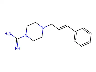 4-(3-Phenylprop-2-enyl)piperazine-1-carboximidamide structure