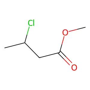 Butanoic acid, 3-chloro-, methyl ester structure