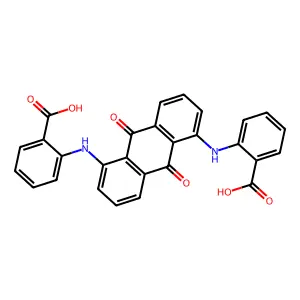 1,5-Bis(2-carboxyanilino)anthraquinone structure