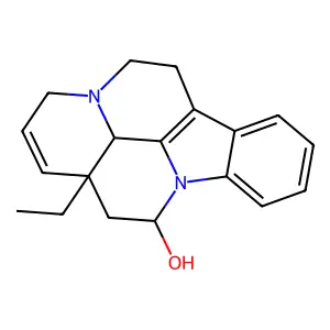 Eburnamenin-14-ol, 17,18-didehydro-14,15-dihydro-, (3alpha,14alpha,16alpha)- structure