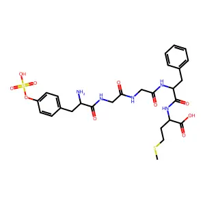 甲硫氨酸脑啡肽, 酪氨酸-O-硫酸酯 structure