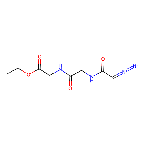 Ethyl 2-[[2-[(2-diazoacetyl)amino]acetyl]amino]acetate structure