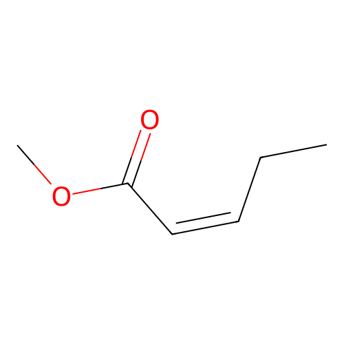 methyl (Z)-pent-2-enoate structure