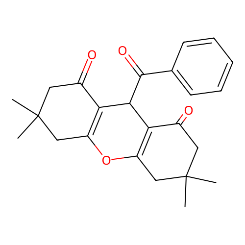 9-Benzoyl-3,4,5,6,7,9-hexahydro-3,3,6,6-tetramethyl-1H-xanthene-1,8(2H)-dione structure