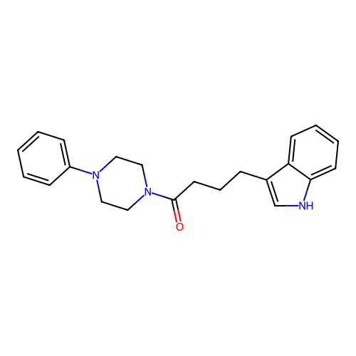 4-(1H-indol-3-yl)-1-(4-phenylpiperazin-1-yl)butan-1-one structure