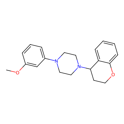 1-(3,4-Dihydro-2H-1-benzopyran-4-yl)-4-(3-methoxyphenyl)piperazine structure