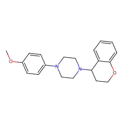 1-(3,4-Dihydro-2H-1-benzopyran-4-yl)-4-(4-methoxyphenyl)piperazine structure