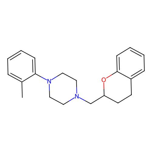 Piperazine, 1-((3,4-dihydro-2H-1-benzopyran-2-yl)methyl)-4-(2-methylphenyl)- structure