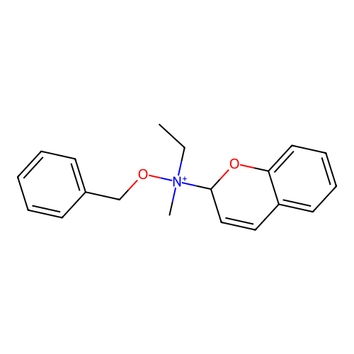 (2H-1-Benzopyran-2-yl)(benzyloxy)ethyl(methyl)ammonium structure