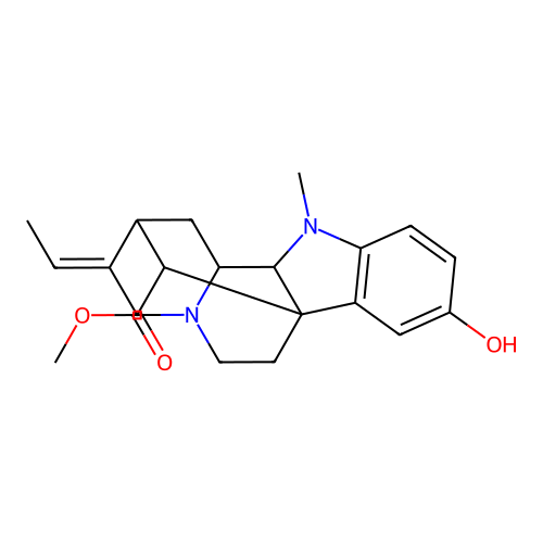 Akuammilan-17-oic acid, 1,2-dihydro-10-hydroxy-1-methyl-, methyl ester, (2beta)- structure
