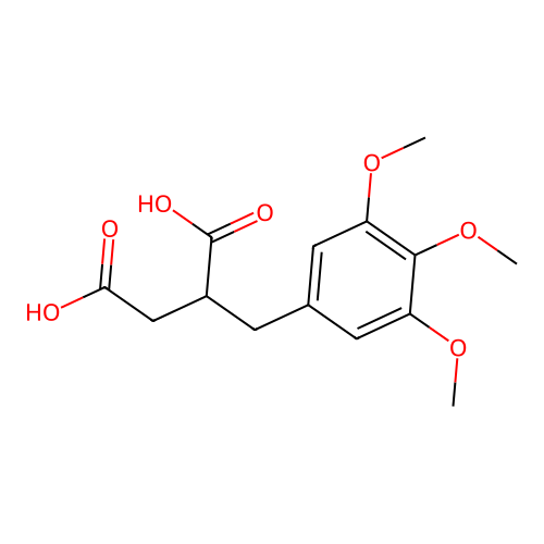 2-(3,4,5-Trimethoxybenzyl)butanedioic acid structure