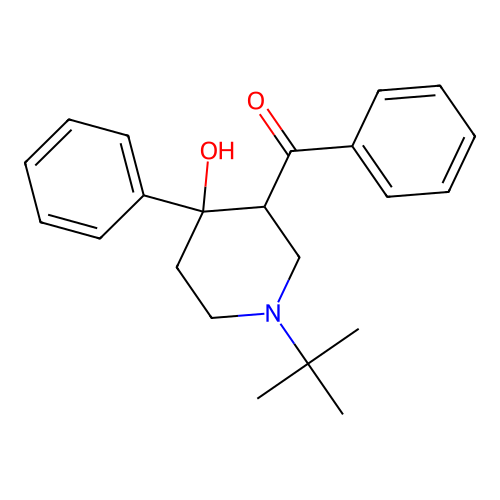 (1-(1,1-Dimethylethyl)-4-hydroxy-4-phenylpiperidin-3-yl) phenyl ketone structure
