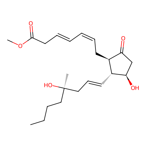 15-Deoxy-16-methyl-16-hydroxy-3,4-didehydroprostaglandin E2 methyl ester structure