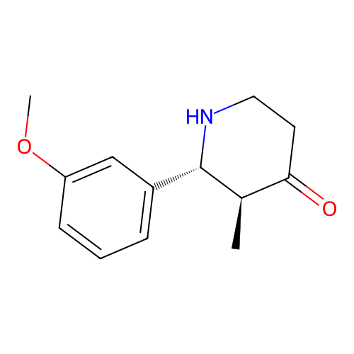 4-Piperidinone, 2-(3-methoxyphenyl)-3-methyl-, trans- structure