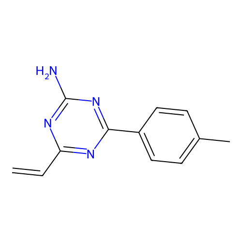 4-Ethenyl-6-(4-methylphenyl)-1,3,5-triazin-2-amine structure