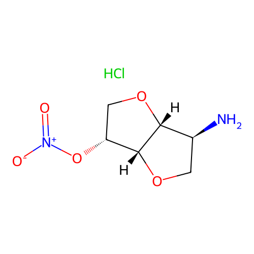 2-Amino-1,4:3,6-dianhydro-2-deoxy-5-O-nitrohexitol--hydrogen chloride (1/1) structure