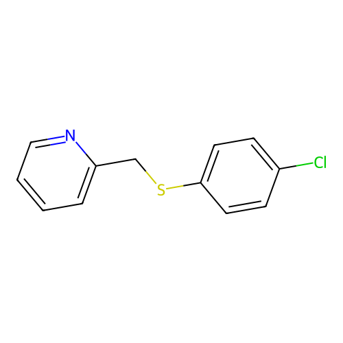 Pyridine, 2-[[(4-chlorophenyl)thio]methyl]- structure