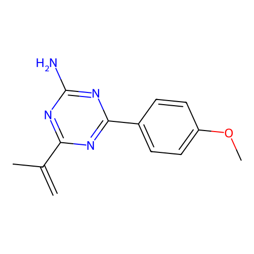 4-(4-Methoxyphenyl)-6-prop-1-en-2-yl-1,3,5-triazin-2-amine structure