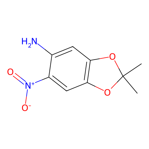 2,2-Dimethyl-6-nitro-1,3-benzodioxol-5-amine structure