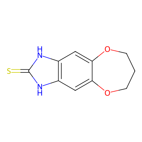 7,8-dihydro-1H,6H-[1,4]dioxepino[2,3-f]benzimidazole-2-thiol structure