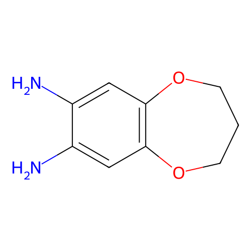 3,4-dihydro-2H-1,5-benzodioxepine-7,8-diamine structure
