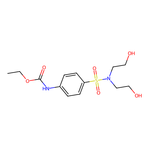 Carbamic acid, (4-((bis(2-hydroxyethyl)amino)sulfonyl)phenyl)-, ethyl ester structure
