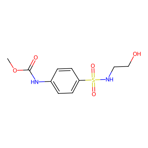 Carbamic acid, (4-(((2-hydroxyethyl)amino)sulfonyl)phenyl)-, methyl ester structure