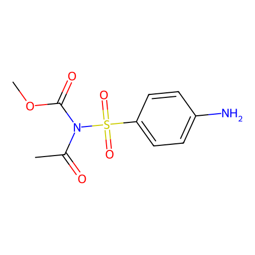 Carbamic acid, acetyl((4-aminophenyl)sulfonyl)-, methyl ester structure
