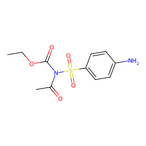 Carbamic acid, acetyl((4-aminophenyl)sulfonyl)-, ethyl ester structure