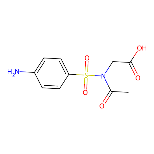 Glycine, N-acetyl-N-((4-aminophenyl)sulfonyl)- structure