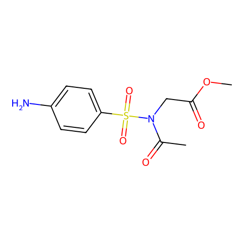 Glycine, N-acetyl-N-((4-aminophenyl)sulfonyl)-, methyl ester structure