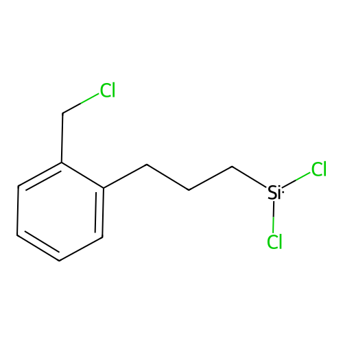 Dichloro-[3-[2-(chloromethyl)phenyl]propyl]silicon structure