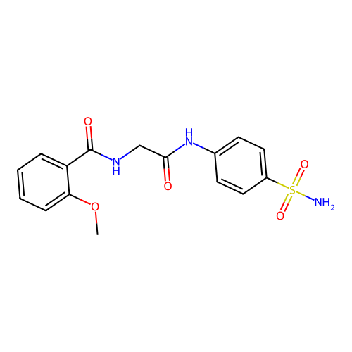 Benzamide, N-(2-((4-(aminosulfonyl)phenyl)amino)-2-oxoethyl)-ar-methoxy- structure
