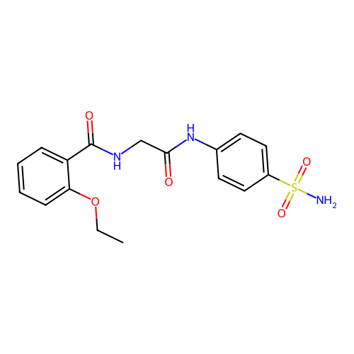 Benzamide, N-(2-((4-(aminosulfonyl)phenyl)amino)-2-oxoethyl)-ar-ethoxy- structure
